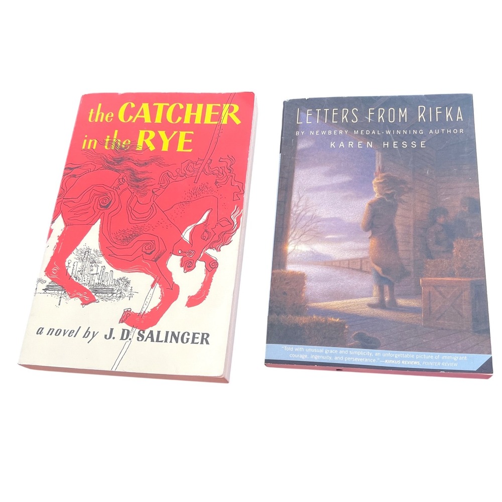 The Catcher in the Rye J.D.‎ Salinger & Letters from Rifka Karen Hesse Book Lot
